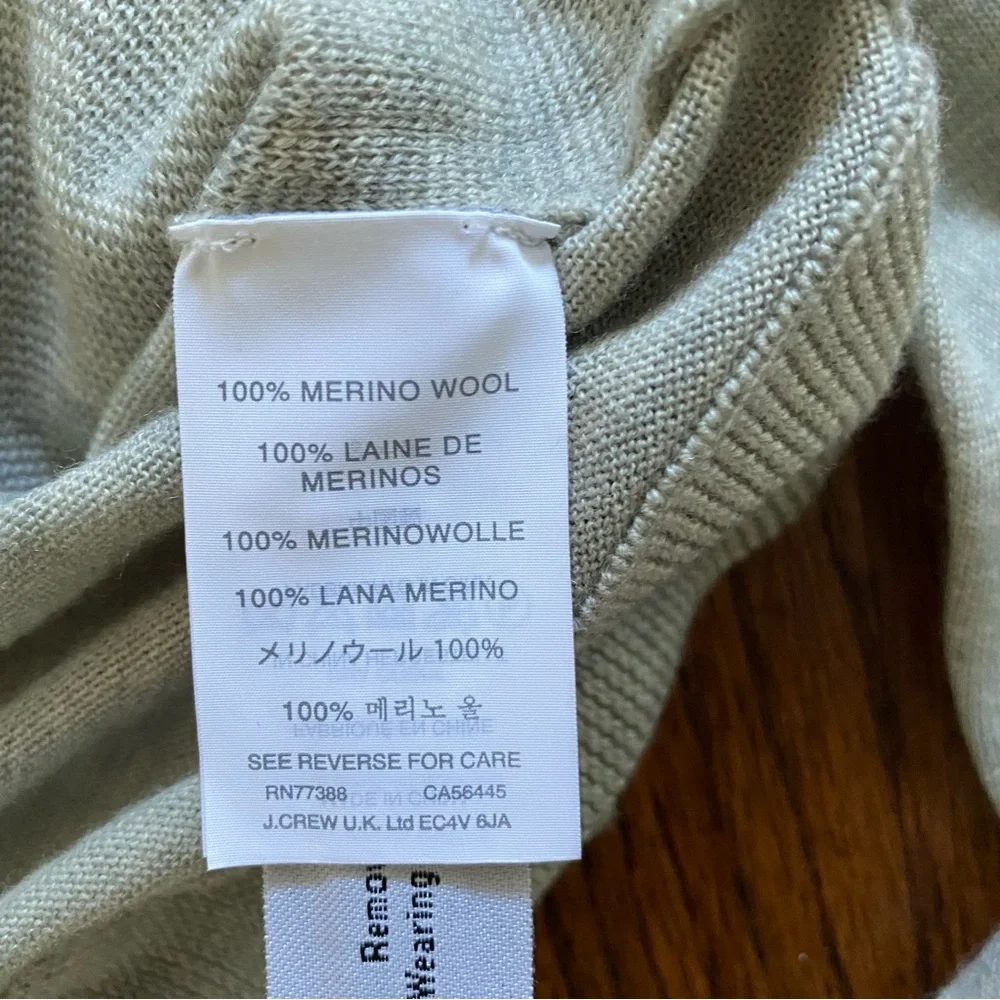 J. Crew Women’s Pure Merino Wool Asymmetrical Zipper ‎ Sweater Size XXS New